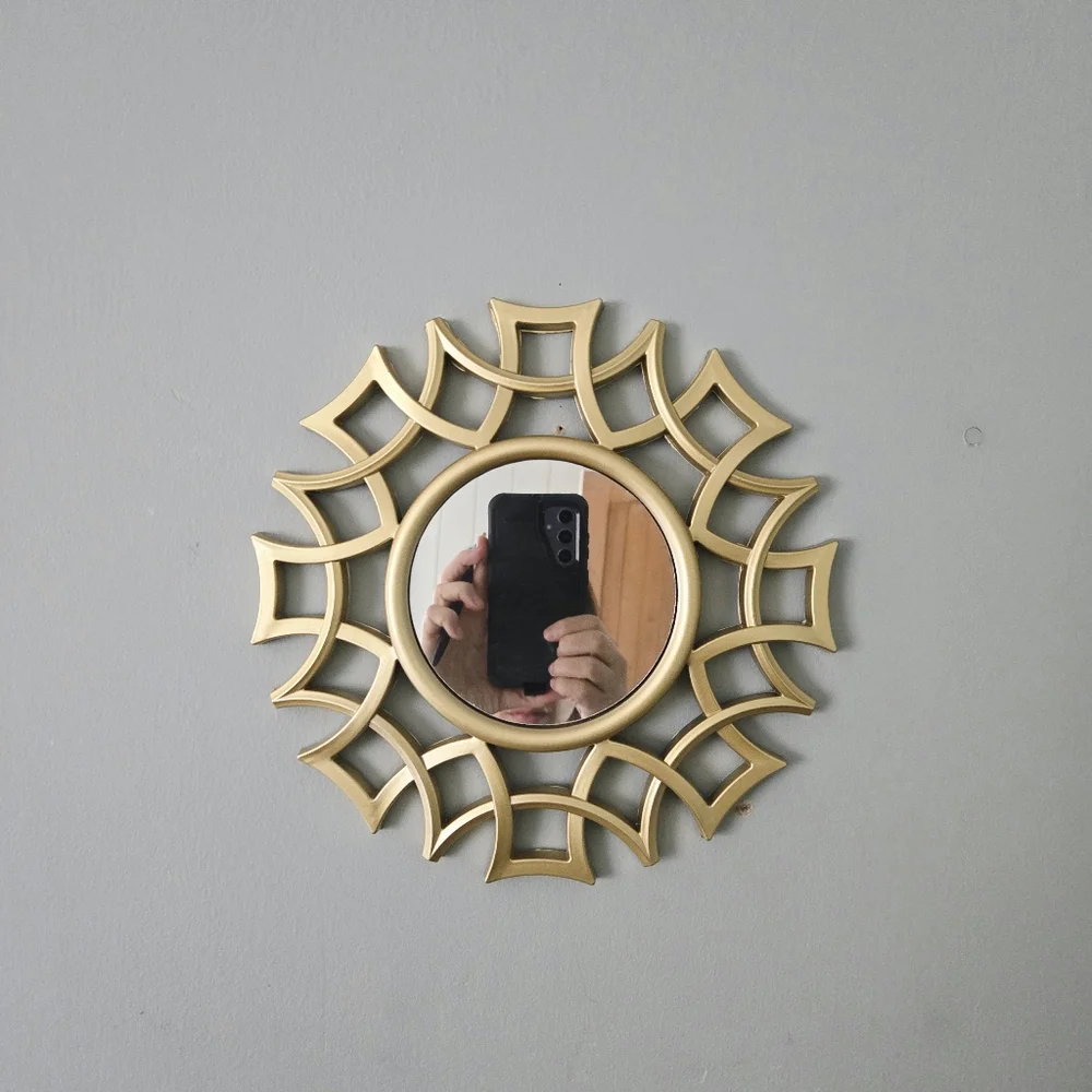 Gold Geometric Modern Mirror